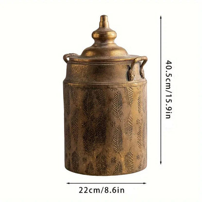 Kreative Blumenvase aus Eisen im Retro-Palaststil