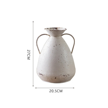 Dekoratives Ornament im Retro-Stil mit Blumenvase