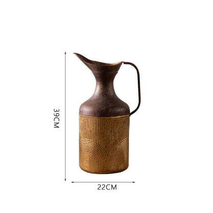 Dekoratives Ornament im Retro-Stil mit Blumenvase