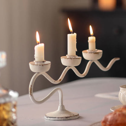 Retro Eisen Zweig Form Tisch Kerzenhalter Ornament