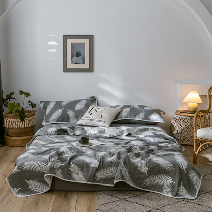 Atmungsaktive, bequeme Steppdecke aus sechslagiger Gaze