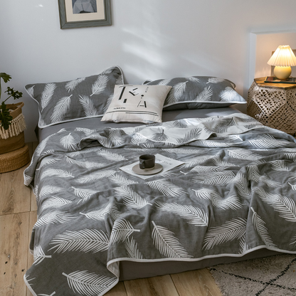 Atmungsaktive, bequeme Steppdecke aus sechslagiger Gaze