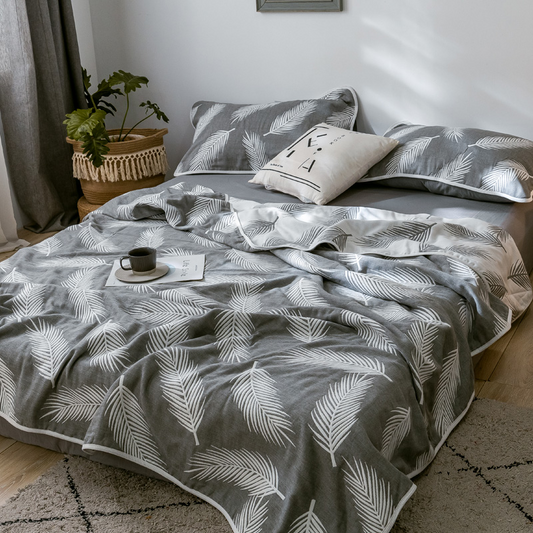Atmungsaktive, bequeme Steppdecke aus sechslagiger Gaze