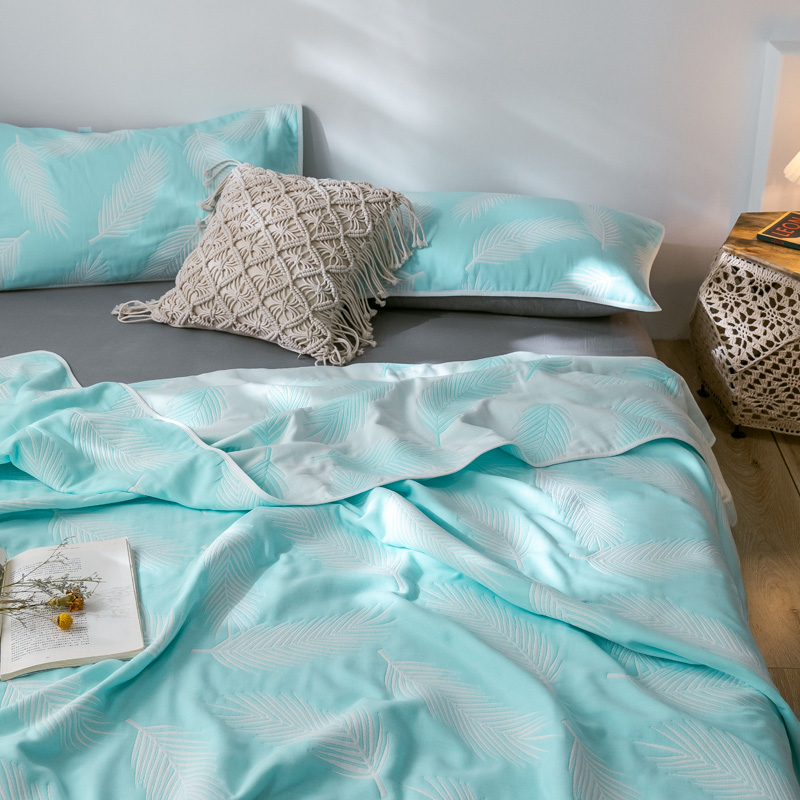 Atmungsaktive, bequeme Steppdecke aus sechslagiger Gaze