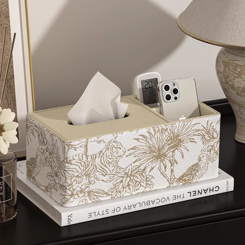 Taschentuchbox-Abdeckung aus Leder im Vintage-Stil