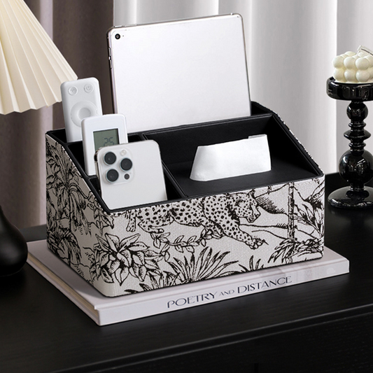 Taschentuchbox-Abdeckung aus Leder im Vintage-Stil
