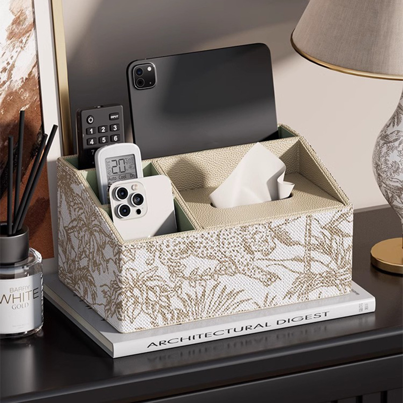 Taschentuchbox-Abdeckung aus Leder im Vintage-Stil