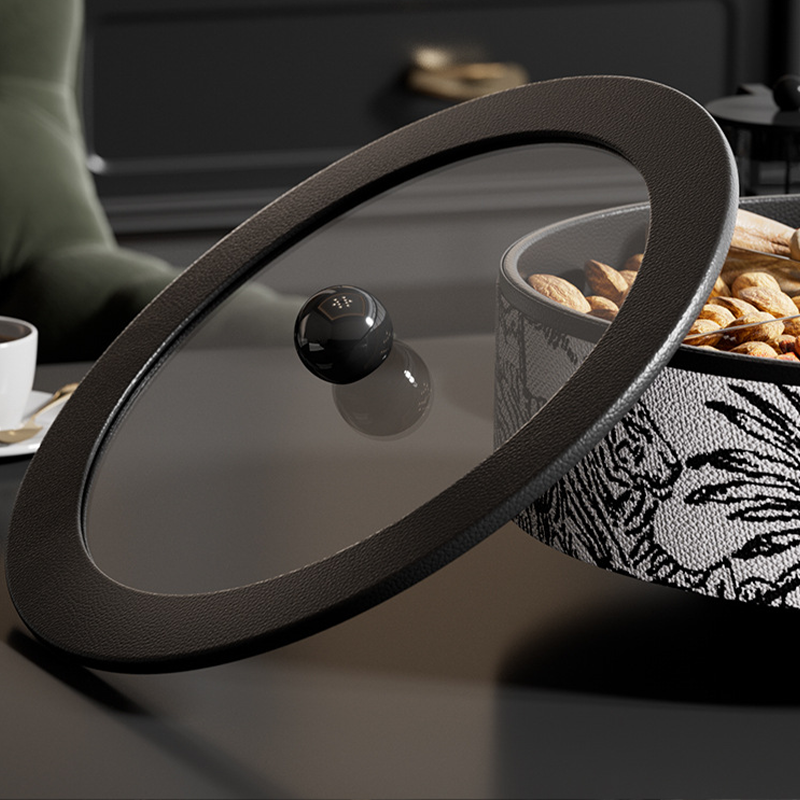 Drehbare Serviertabletts für Trockenfrüchte mit Deckel