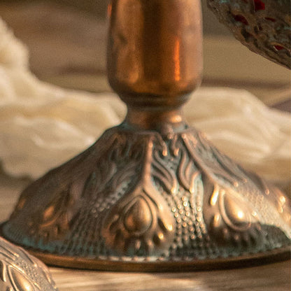 Dekoratives Obsttablett im Vintage-Stil aus Eisen mit hohen Beinen