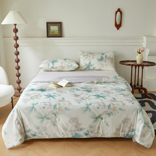 Kühlende, atmungsaktive Steppdecke „Refresh Floral“