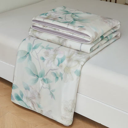 Kühlende, atmungsaktive Steppdecke „Refresh Floral“