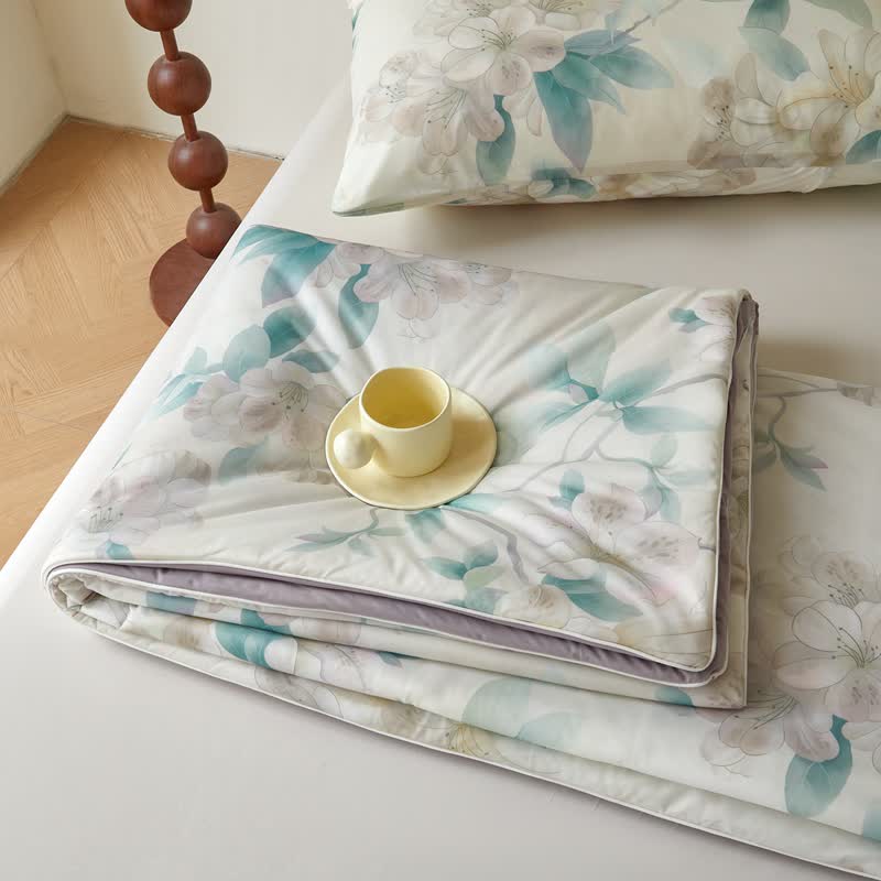 Kühlende, atmungsaktive Steppdecke „Refresh Floral“