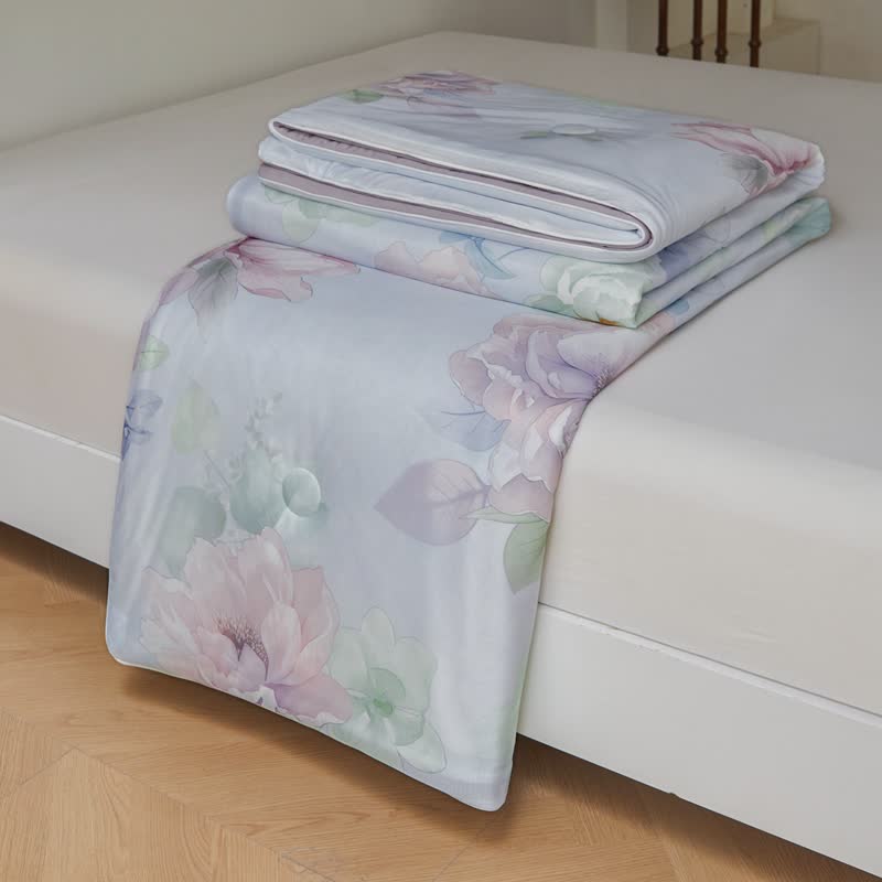 Kühlende leichte Steppdecke „Blooming Flower“