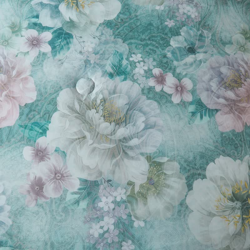 Elegante, atmungsaktive Kühldecke mit Blumenmuster