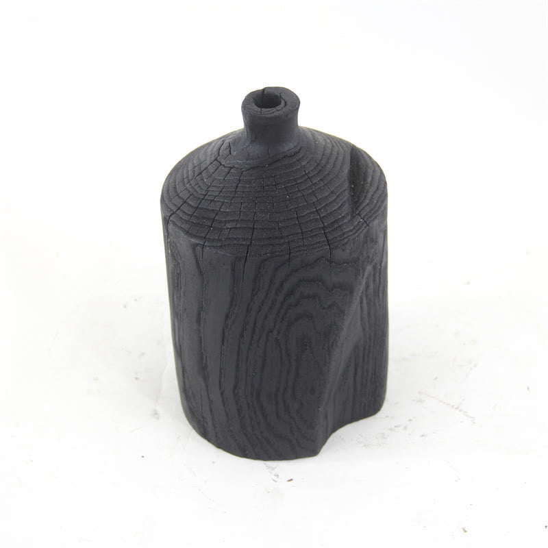 Hölzerne schwarze Vase Kunst dekorative Ornament