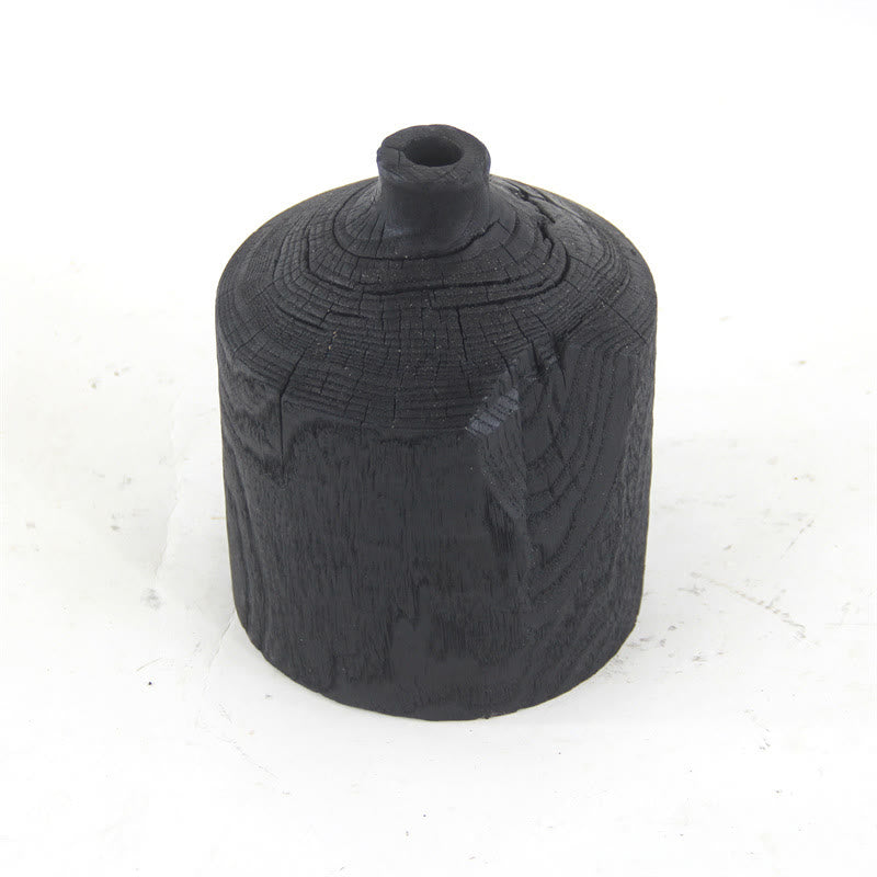 Hölzerne schwarze Vase Kunst dekorative Ornament