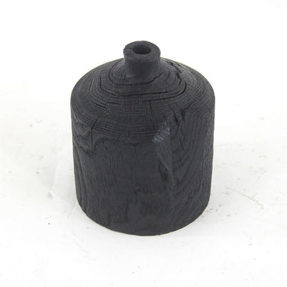Hölzerne schwarze Vase Kunst dekorative Ornament