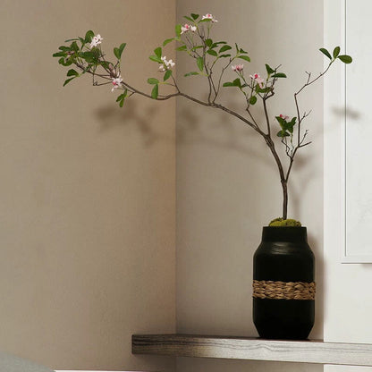 Handgewebte Holzvase, dekoratives Ornament
