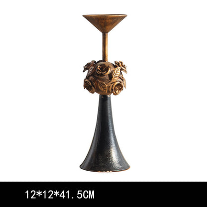 Retro Luxus Rose Kerzenhalter Dekoratives Ornament