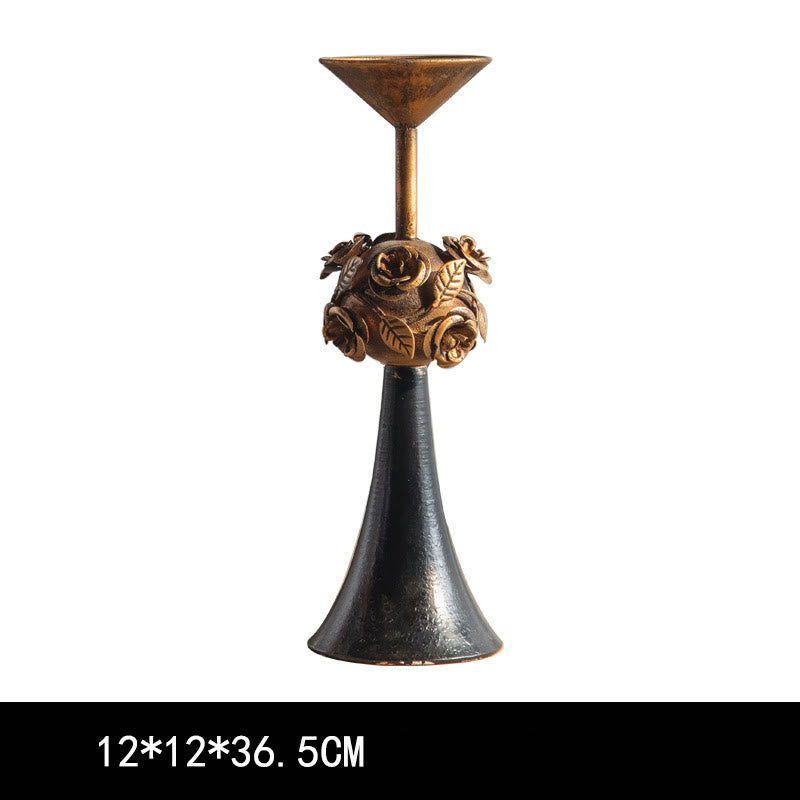 Retro Luxus Rose Kerzenhalter Dekoratives Ornament
