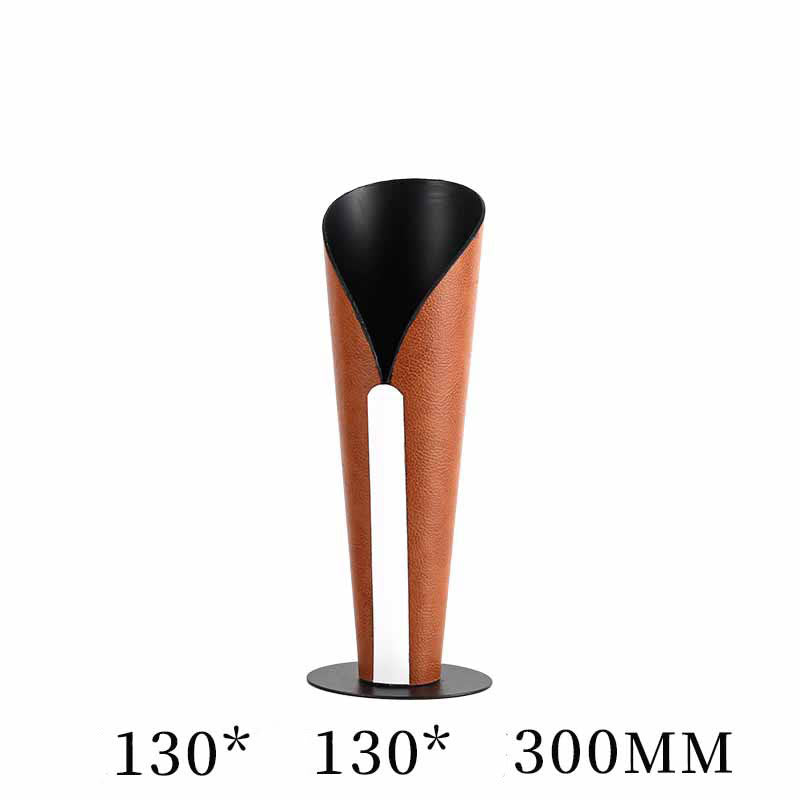Luxuriöse Fackelvase aus Metall und Leder, dekoratives Ornament