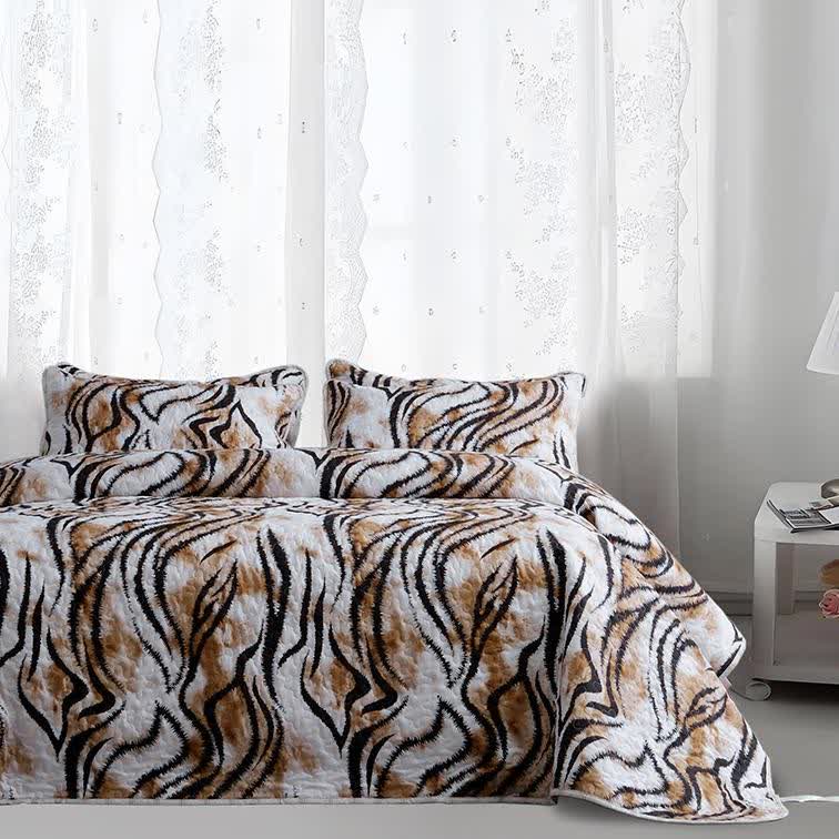 Gestepptes, atmungsaktives, weiches Vintage-Bettwäscheset (3-teilig)