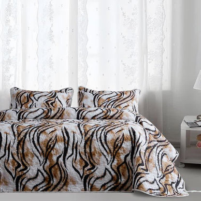 Gestepptes, atmungsaktives, weiches Vintage-Bettwäscheset (3-teilig)