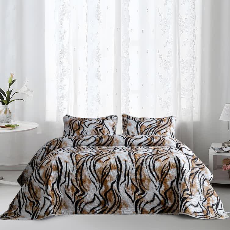 Gestepptes, atmungsaktives, weiches Vintage-Bettwäscheset (3-teilig)