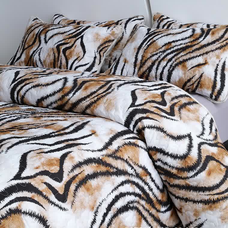 Gestepptes, atmungsaktives, weiches Vintage-Bettwäscheset (3-teilig)