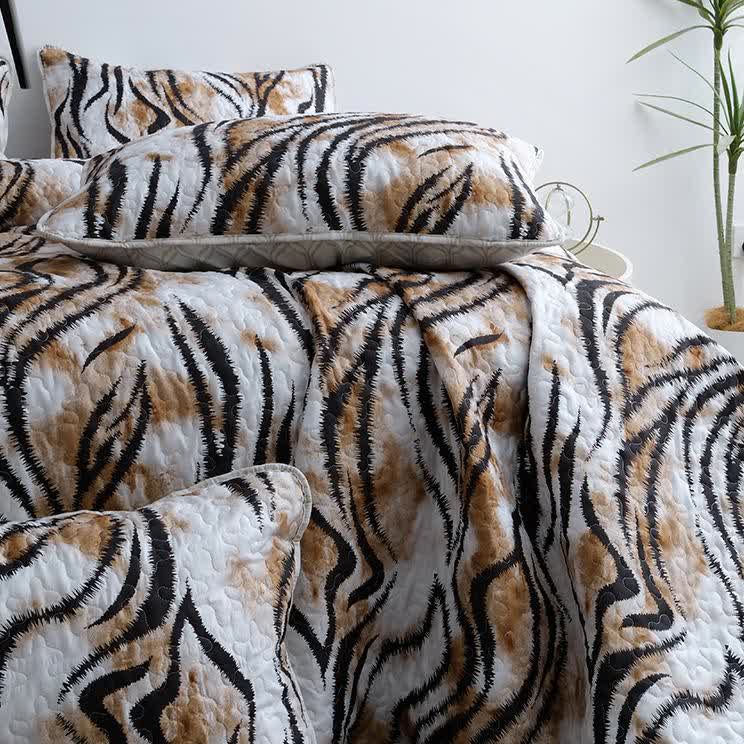 Gestepptes, atmungsaktives, weiches Vintage-Bettwäscheset (3-teilig)