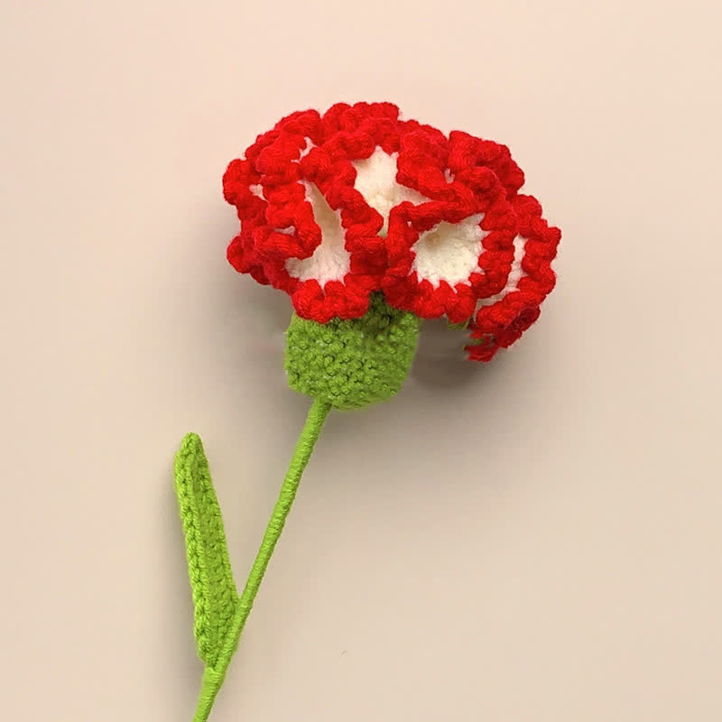 Kreative handgemachte gestrickte Häkelnelke - Farbverlauf Rot - 3 STÜCKE - 8cm x 8cm x 34cm - image 3