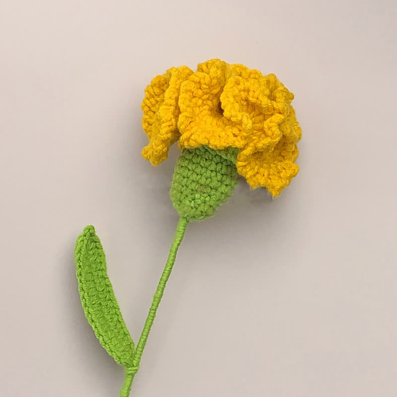 Kreative handgemachte gestrickte Häkelnelke - Gelb - 3 STÜCKE - 8cm x 8cm x 34cm - image 6