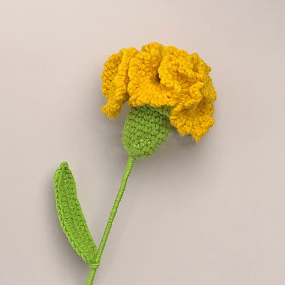 Kreative handgemachte gestrickte Häkelnelke - Gelb - 3 STÜCKE - 8cm x 8cm x 34cm - image 6