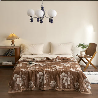 Baumwollgaze-Jacquard-Steppdecke im Retro-Stil mit Blumenmuster