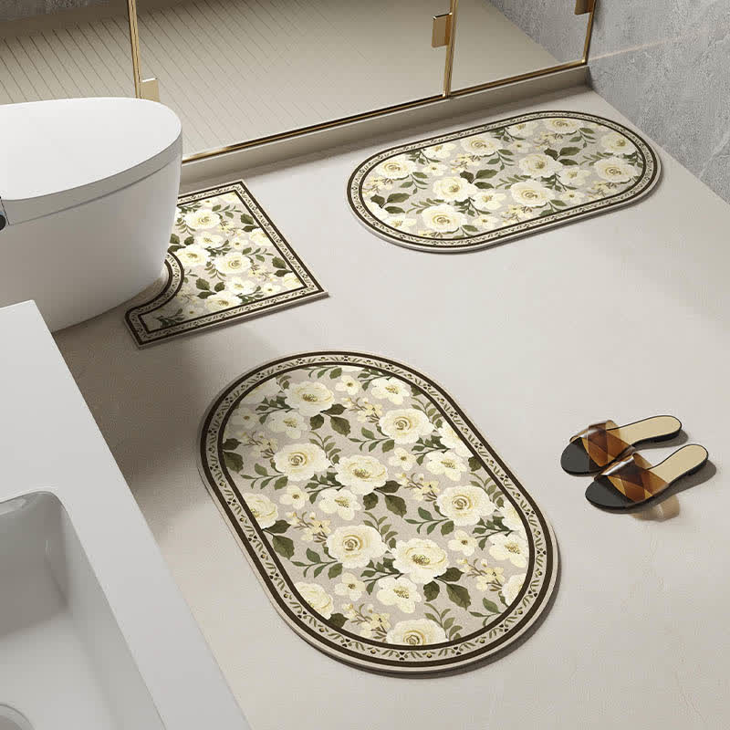 Rural Floral Diatom Schlamm Anti-Rutsch-Badematte