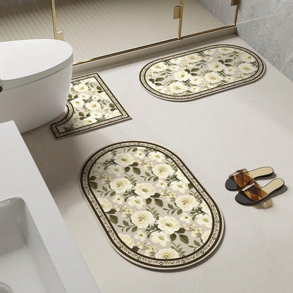 Rural Floral Diatom Schlamm Anti-Rutsch-Badematte