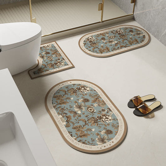 Rural Floral Diatom Schlamm Anti-Rutsch-Badematte