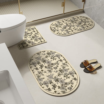 Rural Floral Diatom Schlamm Anti-Rutsch-Badematte