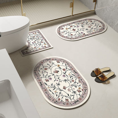 Rural Floral Diatom Schlamm Anti-Rutsch-Badematte