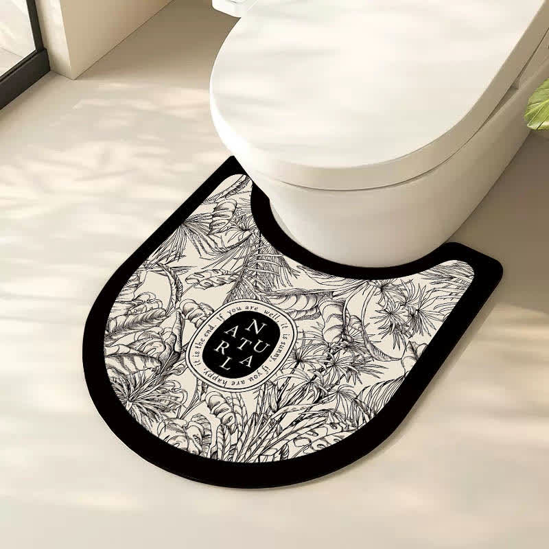 Luxuriöse Anti-Rutsch-Badematte aus Kieselalgenschlamm mit Blumenmuster