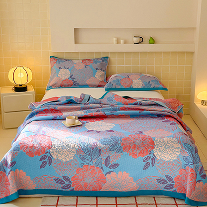 Jacquard-Steppdecke aus Baumwollgaze im Pastoralstil