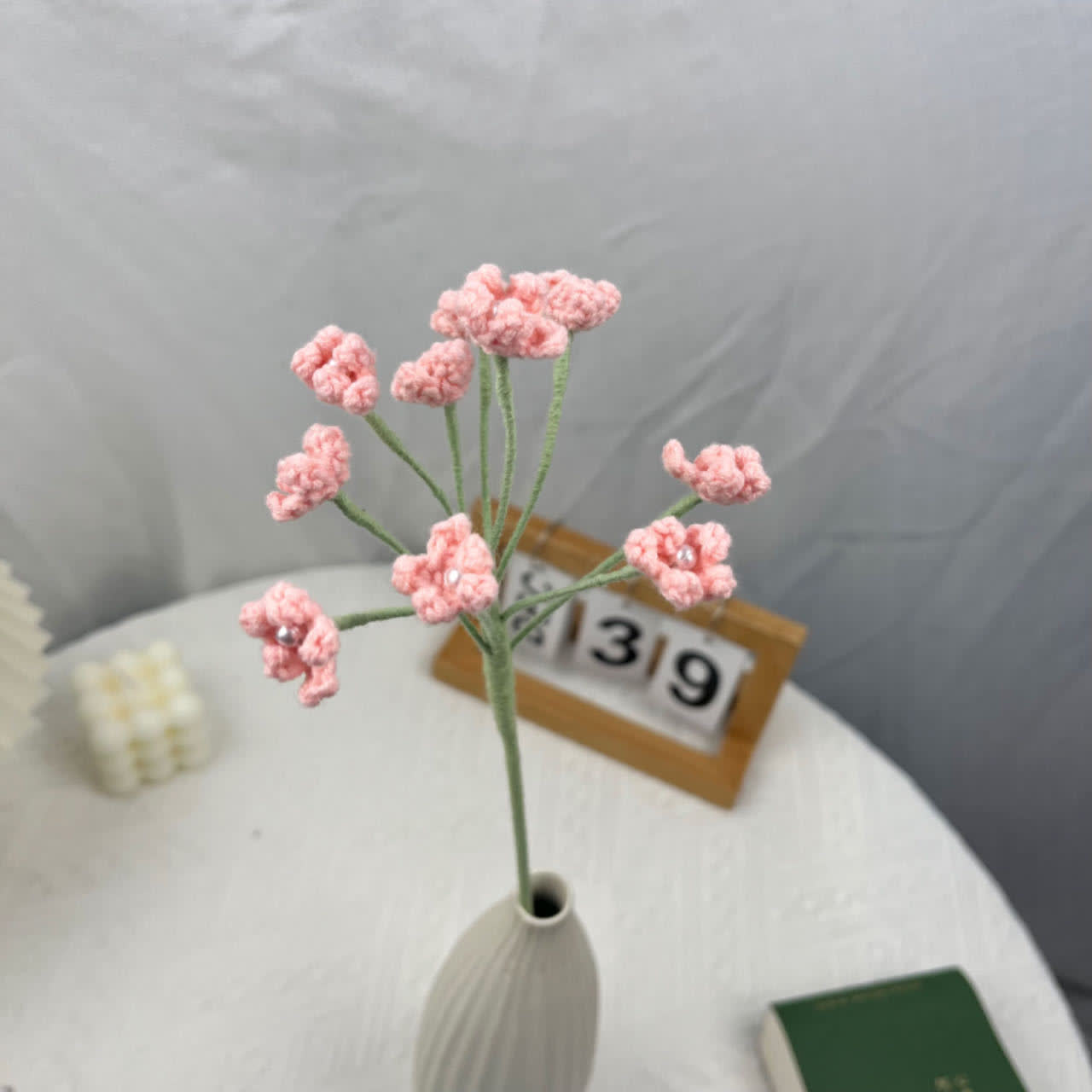 Handgemachter gestrickter Häkel-Gypsophila-Bouquet