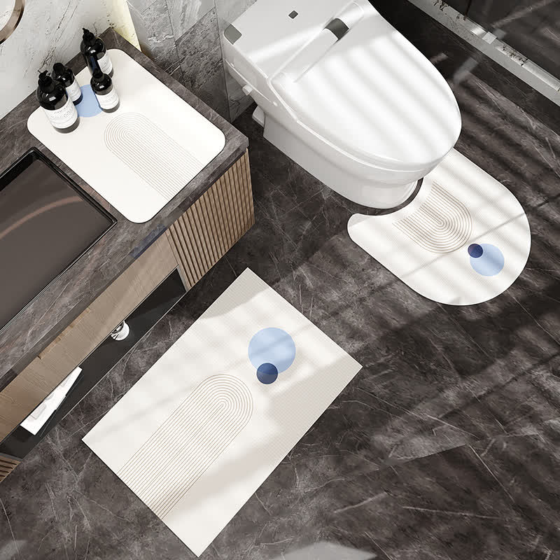 Einfache, moderne, rutschfeste Badematte aus Kieselalgenschlamm