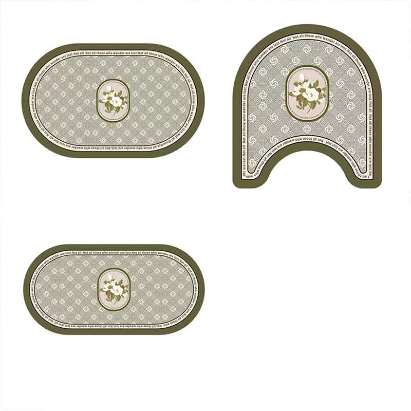 Retro Plaid Floral Diatom Schlamm Anti-Rutsch-Badematte