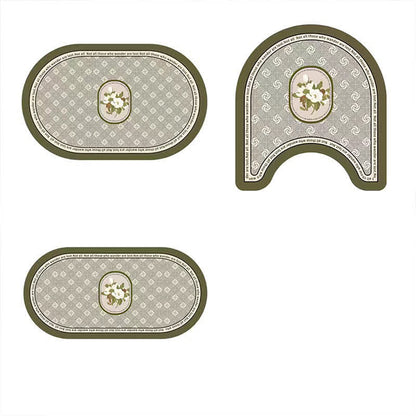 Retro Plaid Floral Diatom Schlamm Anti-Rutsch-Badematte