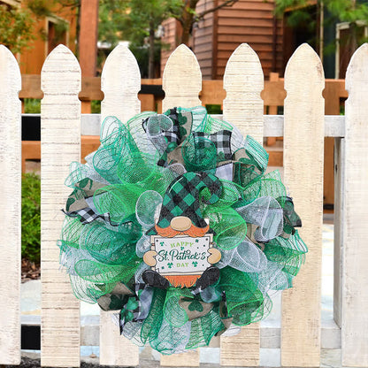 St. Patrick's Day Ribbon Doll Kranz Hängedeko