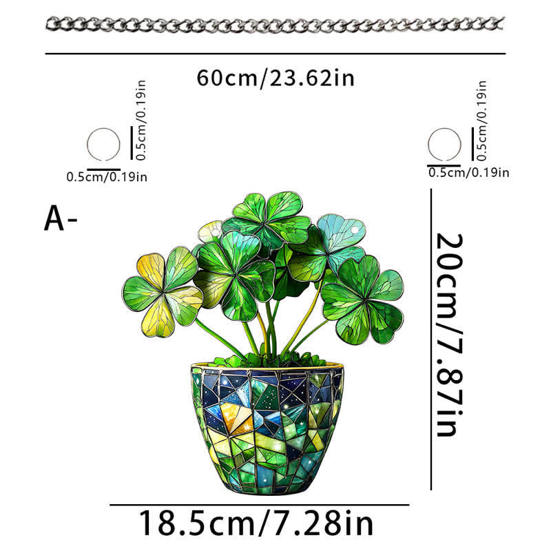 Dekoratives Fensterbehang aus Acryl mit Pflanzenmotiv
