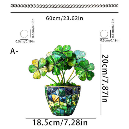 Dekoratives Fensterbehang aus Acryl mit Pflanzenmotiv