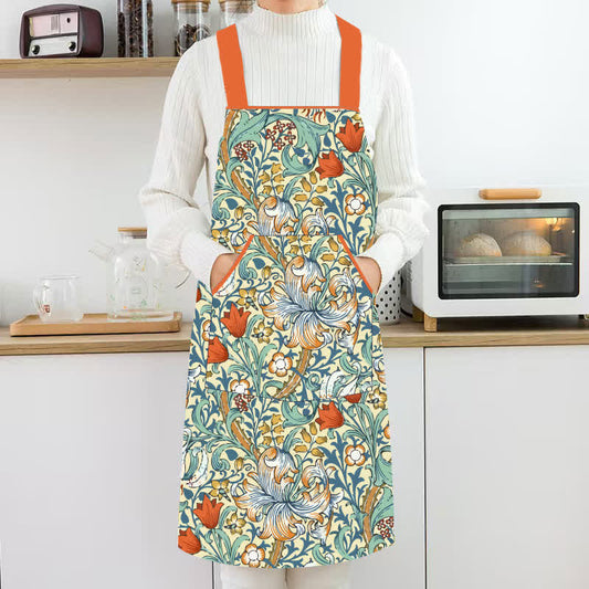 Wasserdichte, ölbeständige Schürze mit Retro-Blumenmuster