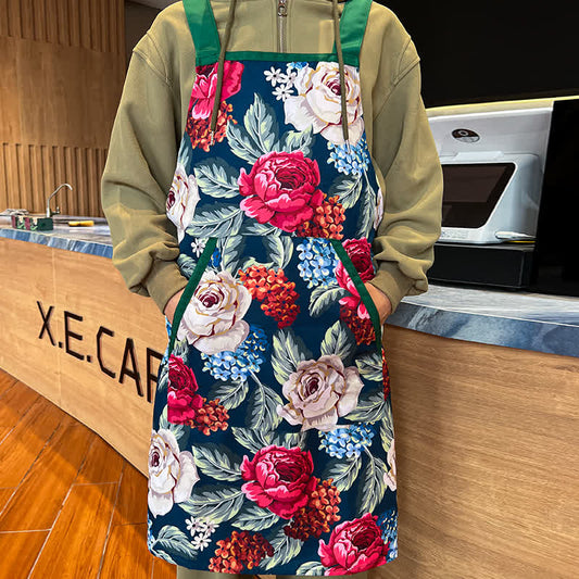 Elegante Rose Wasserdichte Schürze mit Tasche
